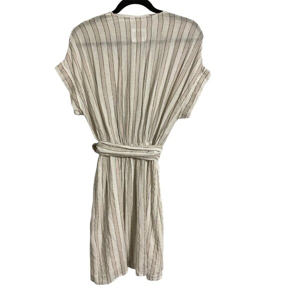 RAILS Zuri Costa Stripe Linen Blend Belted Dress Beige size Small - Picture 3 of 10